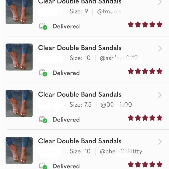 Double Clear Band Sandals - Picture 11 of 12